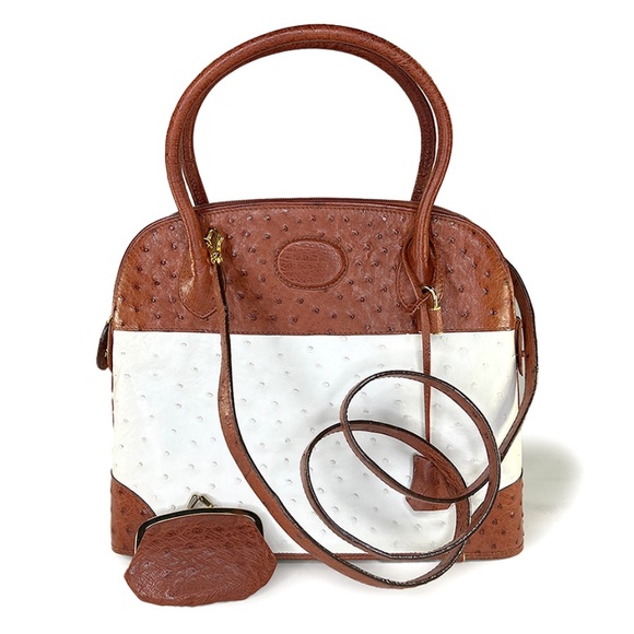 Vintage Women's Classic Bugatti Purse Bag in Ostrich Leather made in S Africa - Picture 3 of 10